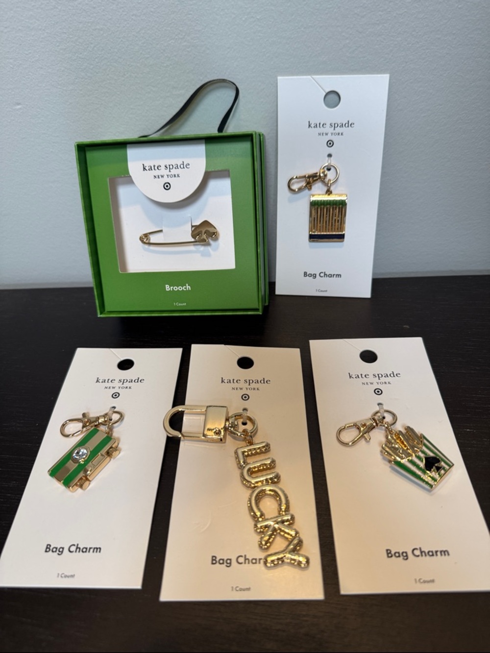 kate spade x target Bag Charms & Brooch Set